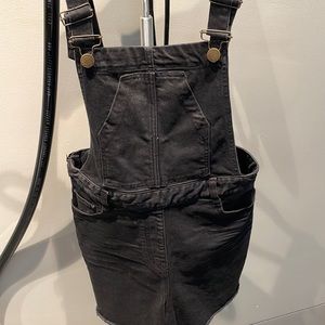 Maje Black Denim jumpsuit- Shorts